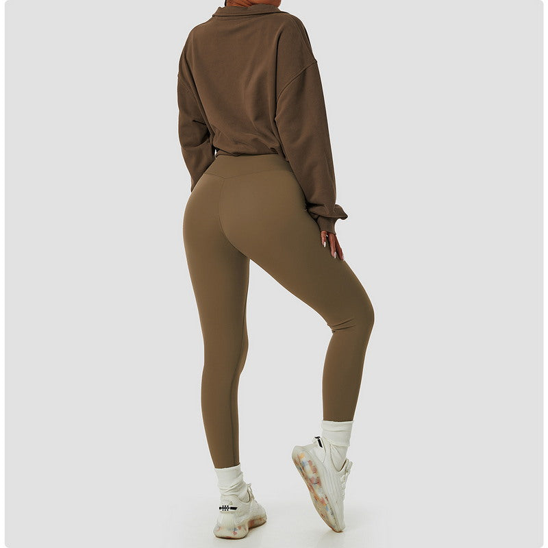 ADRI MOCK-NECK 1/4 ZIP PULLOVER