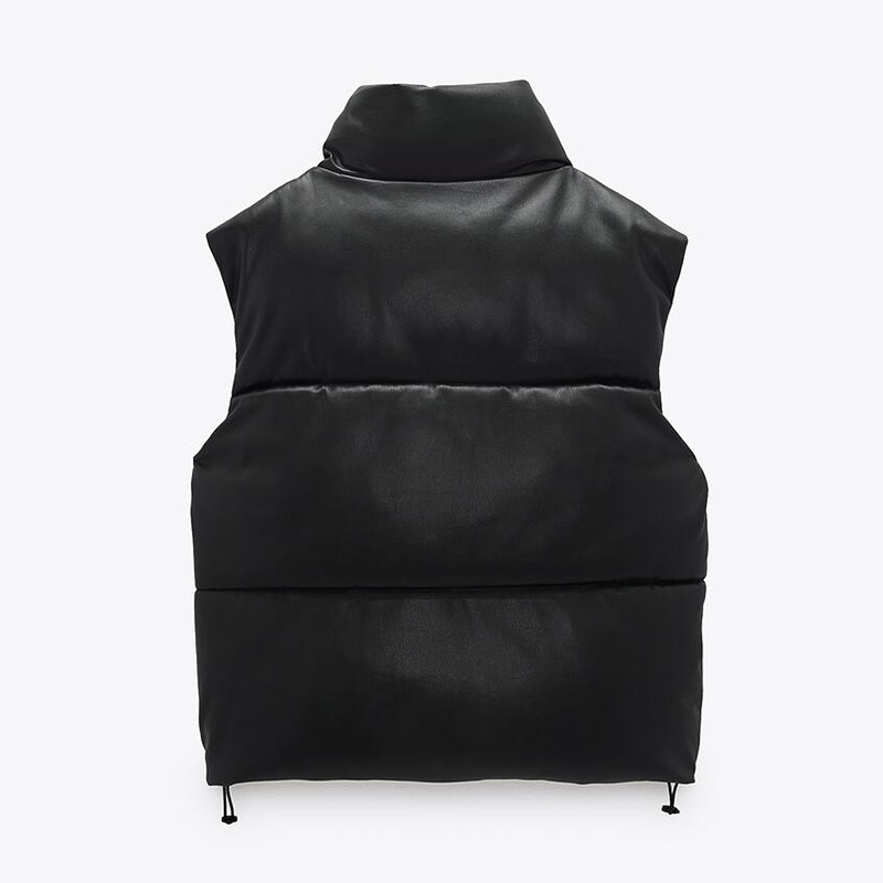 MONICA LEATHER PUFF VEST